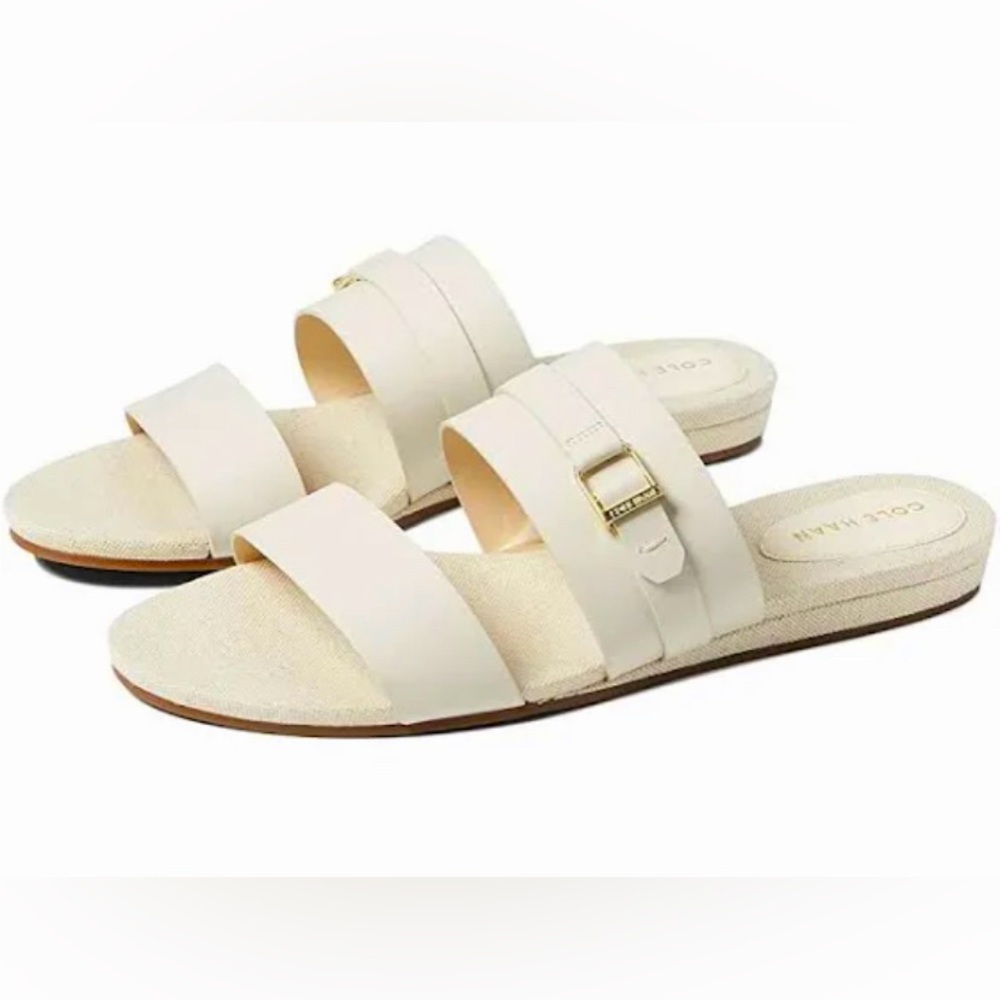 Cole Haan Francine Sandals in ivory. Size 8.5.NEW!